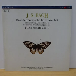 GL87723 BACH Brandenburg Concertos no 1-3 GUSTAV LEONHARDT RCA STEREO LP EX - Picture 1 of 4