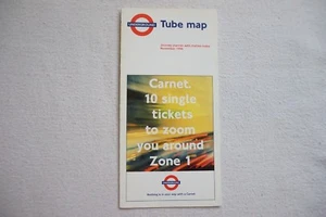 Nov 1996 London Underground Pocket Map Tube Map Carnet 10 Tickets VGC - Foto 1 di 3