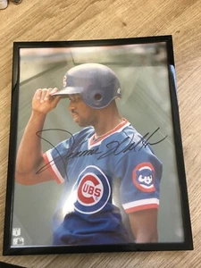 Foto firmada por Jerome Walton 8x10 FOTO ENMARCADA CACHORROS DE CHICAGO - Imagen 1 de 3