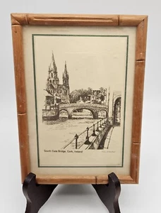 Vintage Framed Postcard South Gate Bridge, Cork, Ireland by Victor Richardson - Picture 1 of 7