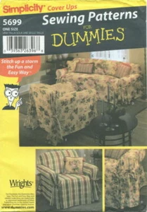 Simplicity Sewing Pattern 5299 SOFA CHAIR COVERS Sewing Patterns for Dummies NEW - Picture 1 of 1