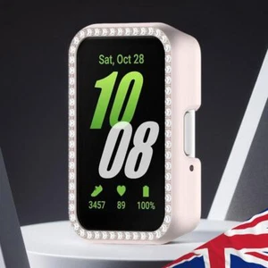 PC Diamond Inlaid Case Watch Half Cover Case Dustproof for Samsung Galaxy Fit 3 - Zdjęcie 1 z 8