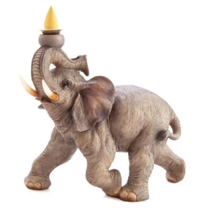 Quemador de incienso de reflujo de calidad superior con estatuilla de diseño de elefante realista - Imagen 1 de 1