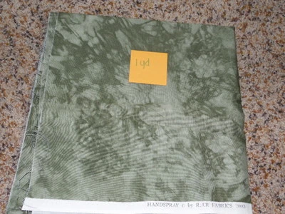 1 Yard Quilt Sewing Fabric Green Marble Blender HANDSPRAY Design Rjr Fabrics - Image 1 of 2