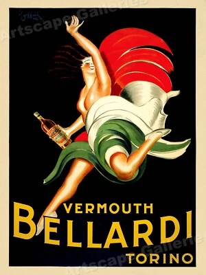 Póster de licor italiano clásico de los años 20 "Bellardi Vermouth Torino" - 24x32 Foto 1 de 3