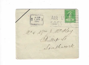 AUSTRALIA 1941 Cover sent from Adelaide to Southwark - Picture 1 of 2