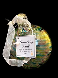 Handblown Glass "Friendship Ball" Ornament - Picture 1 of 8