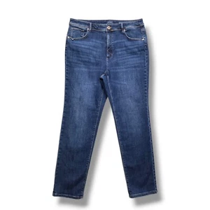 Pantalones de mezclilla Jill tiro alto pierna recta para mujer 14 - Imagen 1 de 9