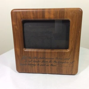 Wood Picture Frame 4x6 Religious Wall Mount Horizontal Tabletop Bible Verse - Picture 1 of 12