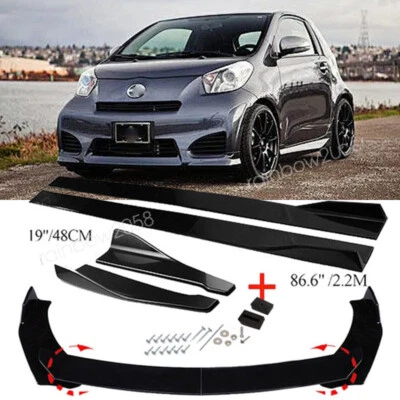 For Scion iQ tC Front Bumper Lip Splitter Side Skirts Rear Lip Gloss Black Foto 1 de 4