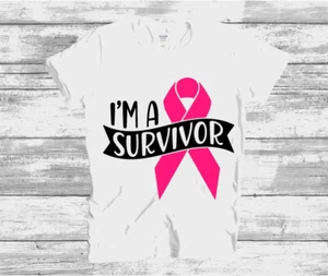 Cancer Survivor T-Shirt, Handmade T-Shirt, Cancer Awareness T-Shirt - Picture 1 of 1