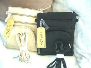 Bolsos de mano para mujer de cuero vegano Bolso para hombre Correa para el hombro Portatarjetas Teléfono celular - Imagen 1 de 13