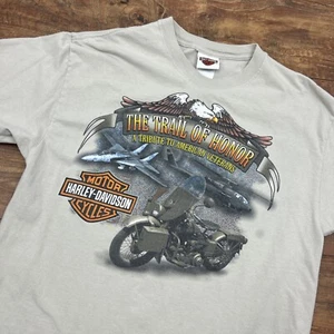 Camisa Harley Davidson Trail Of Honor Veterans Jackson MS L EE. UU. Doble Cara - Imagen 1 de 10