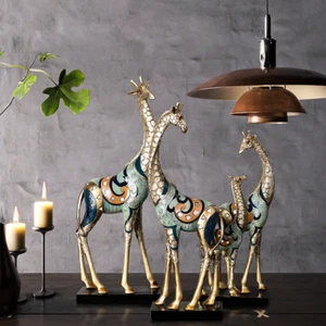 Retro Farmhouse Style Resin Giraffe Sculpture Resin Animal Decor Gift Ornament - Bild 1 von 22