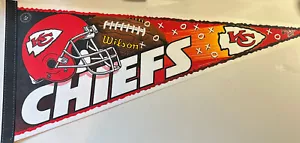 Kansas City Chiefs Full Size NFL Football Team Felt Pennant Brand New - Picture 1 of 6