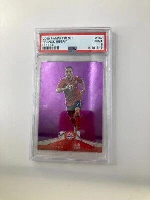 PANINI TREBLE 2018 FRANCK RIBERY BAYERN MUNICH PURPLE 26/49 PSA 9. - Bild 1 von 2