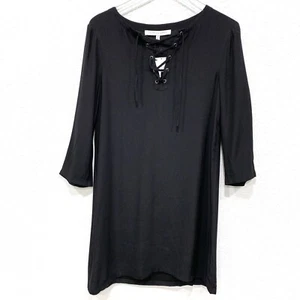 Cupcakes Kaschmir schwarz Etuikleid Gr. S Schnürung Ausschnitt 3/4 Arm - Bild 1 von 7