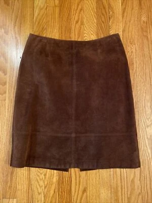 Lord & Taylor Marrón Oscuro Gamuza Línea A Forrado 10 Foto 1 de 4