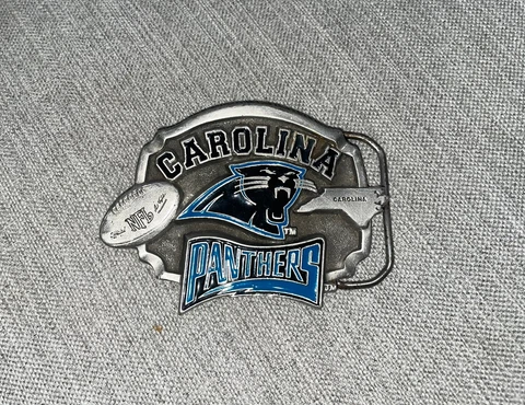 Vintage Carolina Panthers Belt Buckle Cover