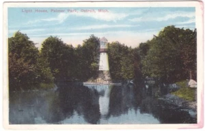 Light House, Palmer Park, Detroit, Michigan, postal antigua, editor local - Imagen 1 de 2