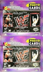 Tarjetas fotográficas WWF WWE WrestleMania Live 1999 4" x 6" 2 paquetes (6 cartas cada uno) selladas - Imagen 1 de 6