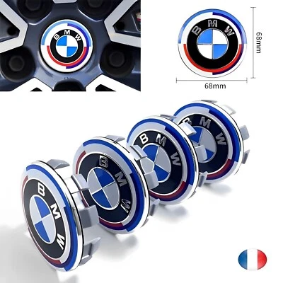 4X Centre Roue BMW Edition 50E Anniversaire 68mm Cache Moyeu Jante Auto Clipser - Image 1 of 4