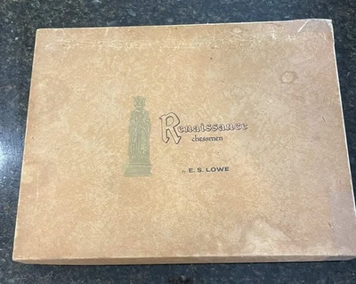 Old Vintage 1959 RENAISSANCE Chess Set E.S. LOWE Chessmen Board Complete - Image 1 of 4