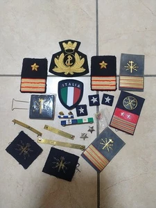 Fregio Berretto,Mostrine,Gradi,Patch,Stelle Marina Militare.LOTTO COME DA FOTO - Foto 1 di 20