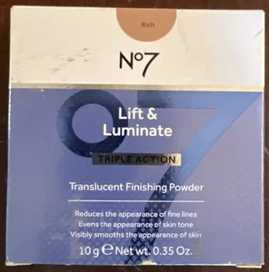 New! No7 LIFT & LUMINATE Triple Action Translucent Finishing Powder RICH .35oz - Picture 1 of 3