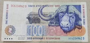 SOUTH AFRICA 🇿🇦 100 RAND BANKNOTE 1999 (P#126b / TORN) - Picture 1 of 2