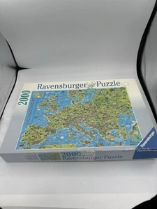 Ravensburger 2000 Piece Jigsaw Puzzle Illust Geograph Map of Europe 1997 Vintage - Picture 1 of 8