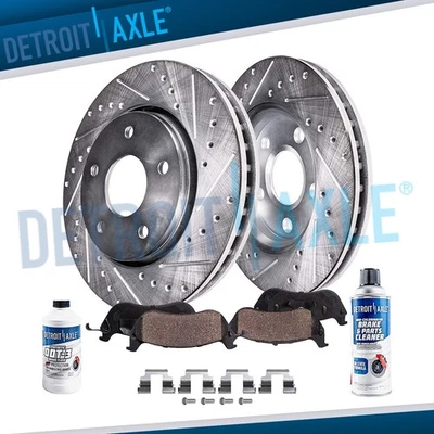 13.78'' Rear Drilled Brake Rotors Ceramic Pads Kit for LR3 LR4 Range Rover Sport - Image 1 of 4