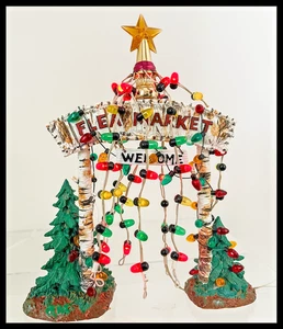 Dept 56 Kit-Bashed FLEA MARKET Village Accessory | Lit | Works - Picture 1 of 4