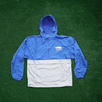 BYU Brigham Young Cougars NCAA Men's Champion Blue 1/2 Zip Windbreaker Jacket - Image 1 of 4