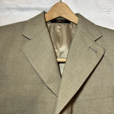 Ferrecci Italy Sand Super 150s blazer jacket sport suit coat all season 44 R - Image 1 of 4