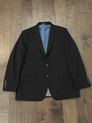 Haggar The Active Series Black Blazer Sport Coat Size 44R 2-Button Tailored Fit - Image 1 of 4