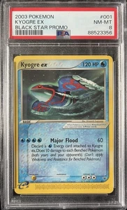 2003 Pokemon Kyogre EX Black Star Promo #001 PSA 8 NM-MT - Picture 1 of 2