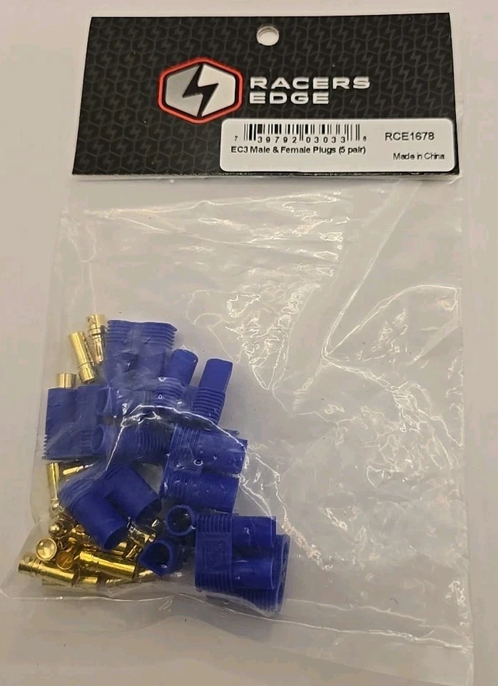 Racers Edge EC3 Male & Female Plugs 5 Pair RCE1678 - Image 1 of 1