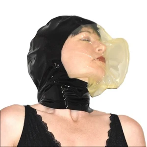 Latexmaske zur Atemkontrolle * Rubber Gummi Haube* Fetisch Kopfmaske Bondage - Picture 1 of 7