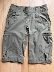 Columbia Omni Shield Cargo Shorts Fit Adjustable Gray GIRLS 10 M 25x9 Hiking - Picture 1 of 5
