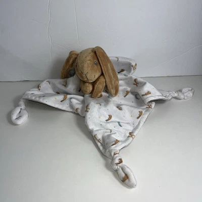 Guess How Much I Love You Bunny Baby Security Blanket Lovey soft knot knotted Foto 1 de 4