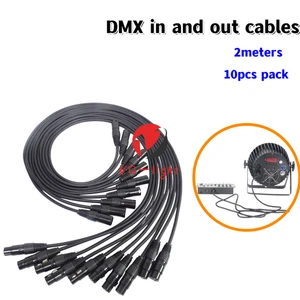 10pcs 2m Stage Dmx 3 Pin Farrow Cable for Par Moving Lights Powercon Dmx Cable - Picture 1 of 5