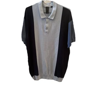 Herren Polo Strickshirt XXL Kurzarm Pullover Golf Blau - Bild 1 von 6