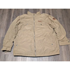 Columbia Mens XL Wheeler Lodge Jacket Full Zip Khaki Plaid Lined READ - Picture 1 of 7