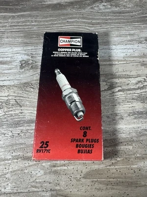 Champion Spark Plugs Stock 25 #RV17YC New Old Stock Pack of 8 - Image 1 of 4