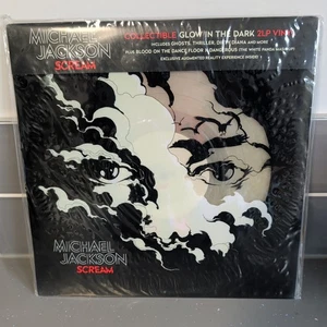 MICHAEL JACKSON - SCREAM 2017 EU GLOW IN THE DARK DOUBLE VINYL LP EX/ VG - Picture 1 of 13