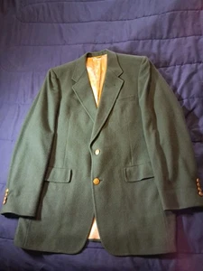 Hart Schaffner Marx Gold Trumpeter 42L Emerald Green Gold 2-Button Blazer Jacket - Picture 1 of 11