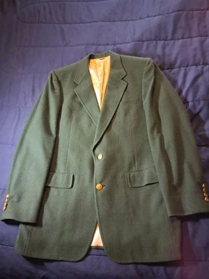 Hart Schaffner Marx Gold Trumpeter 42L Emerald Green Gold 2-Button Blazer Jacket - Image 1 of 4