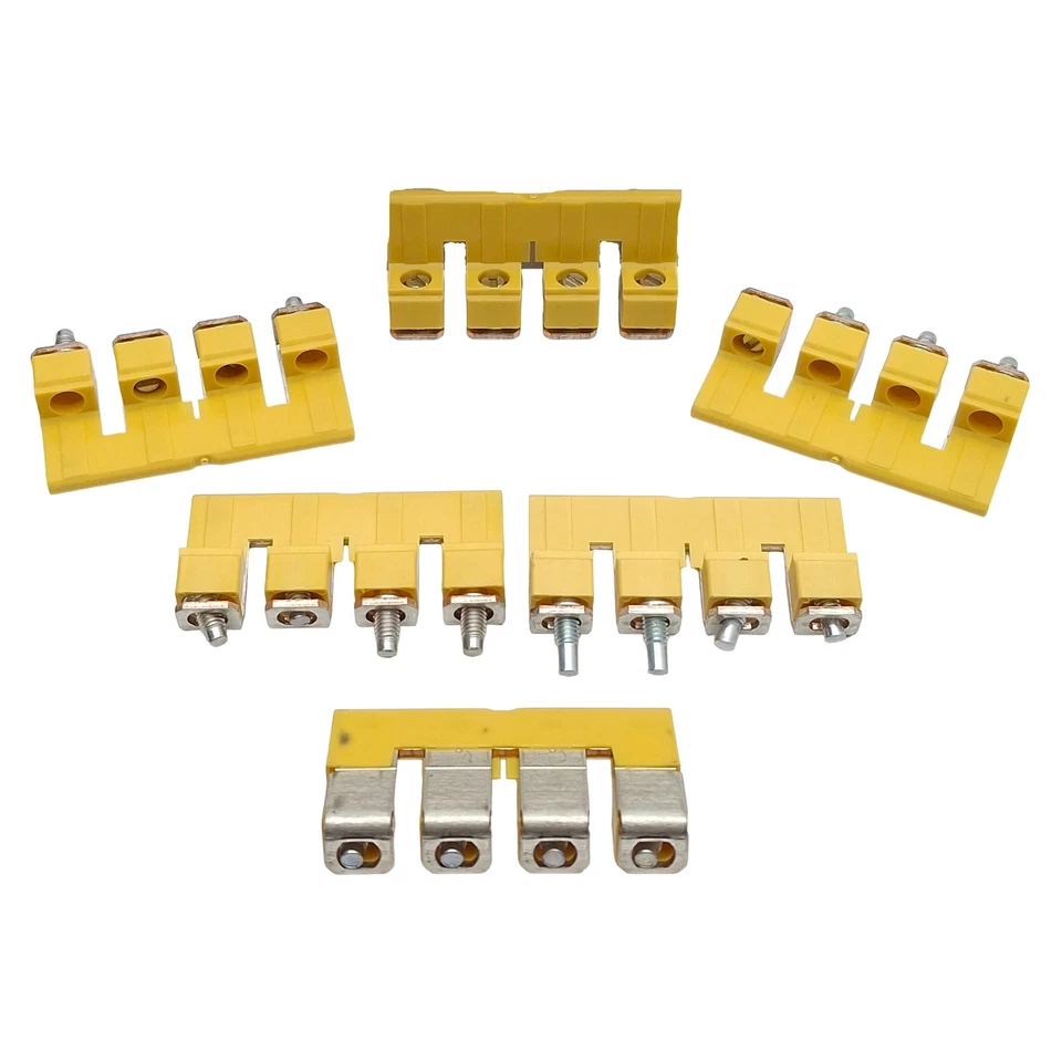 Lot of 6 Allen Bradley 1492-CJJ10-4 Screw Center Jumper Terminal, 4-Pole - Image 1 of 4