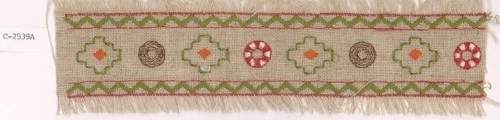 Southwestern Native Tribal Pattern Canvas Embroidery Applique Patch Trim - Image 1 of 1